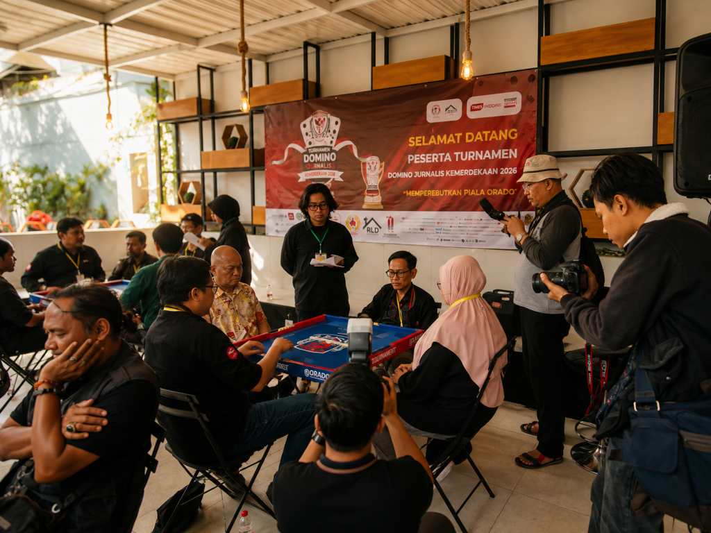 Adu Strategi di Meja Domino, 64 Jurnalis Menjadi Bagian dari Perjalanan Olahraga Prestasi